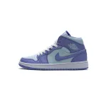 Bstsneaker- Air Jordan 1 Mid Purple Aqua (GS) 554725-500  