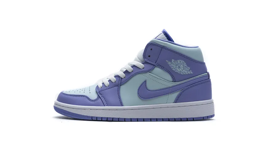 Bstsneaker- Air Jordan 1 Mid Purple Aqua (GS) 554725-500  