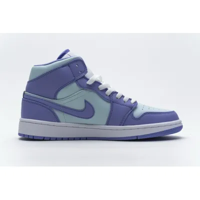 Bstsneaker- Air Jordan 1 Mid Purple Aqua (GS) 554725-500   02