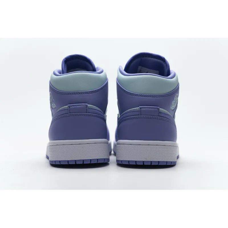 Bstsneaker- Air Jordan 1 Mid Purple Aqua (GS) 554725-500  