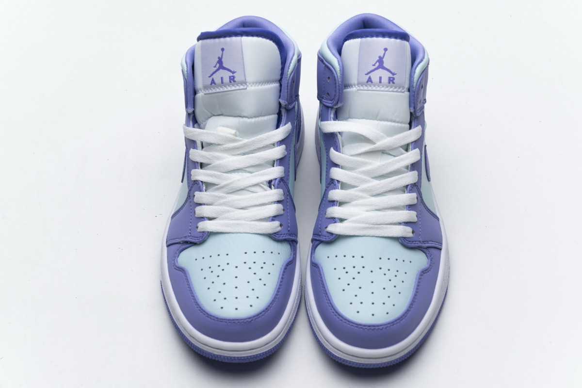Bstsneaker- Air Jordan 1 Mid Purple Aqua (GS) 554725-500  