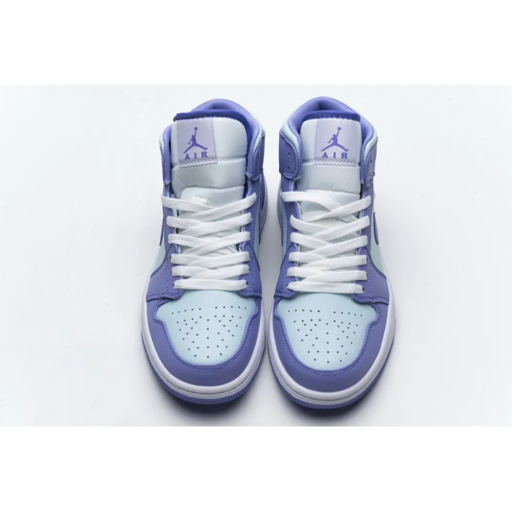Bstsneaker- Air Jordan 1 Mid Purple Aqua (GS) 554725-500  