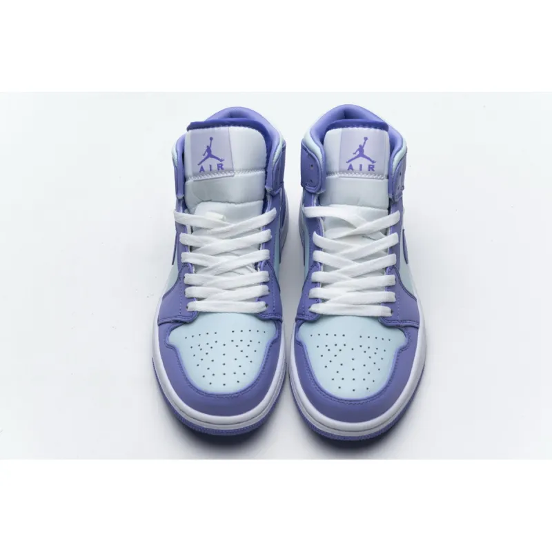 Bstsneaker- Air Jordan 1 Mid Purple Aqua (GS) 554725-500  