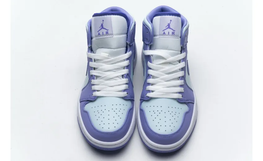 Bstsneaker- Air Jordan 1 Mid Purple Aqua (GS) 554725-500  