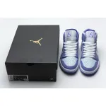 Bstsneaker- Air Jordan 1 Mid Purple Aqua (GS) 554725-500  