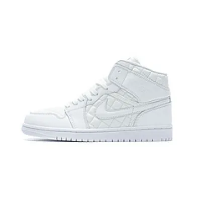 Bstsneaker- Air Jordan 1 Mid Quilted White (W) DB6078-100   01