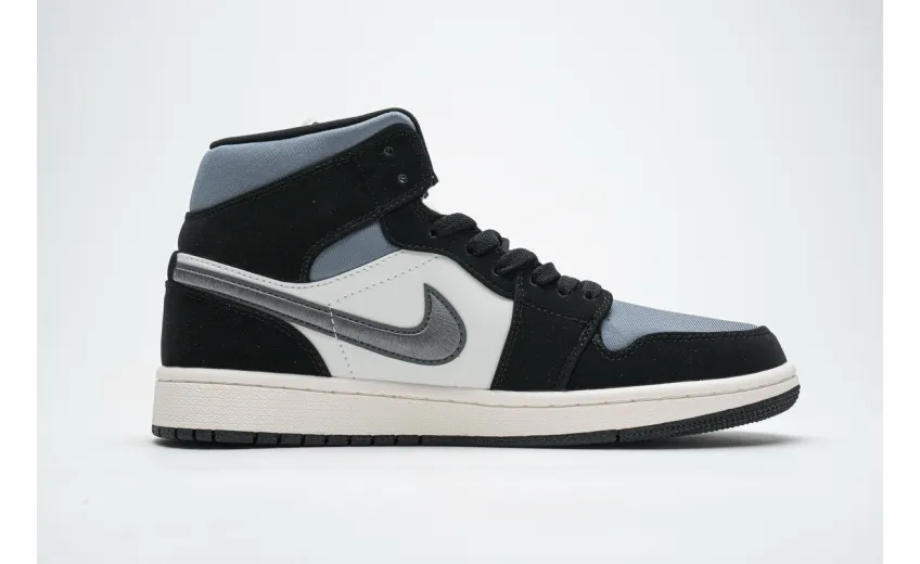 Bstsneaker- Air Jordan 1 Mid Satin Grey Toe 852542-011 