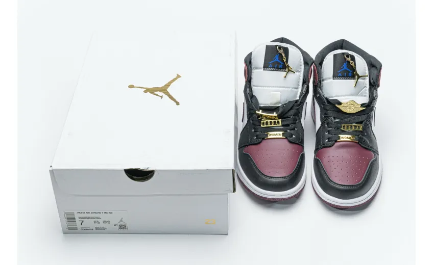 Bstsneaker- Air Jordan 1 Mid SE Black Dark Beetroot (W) CZ4385-016  