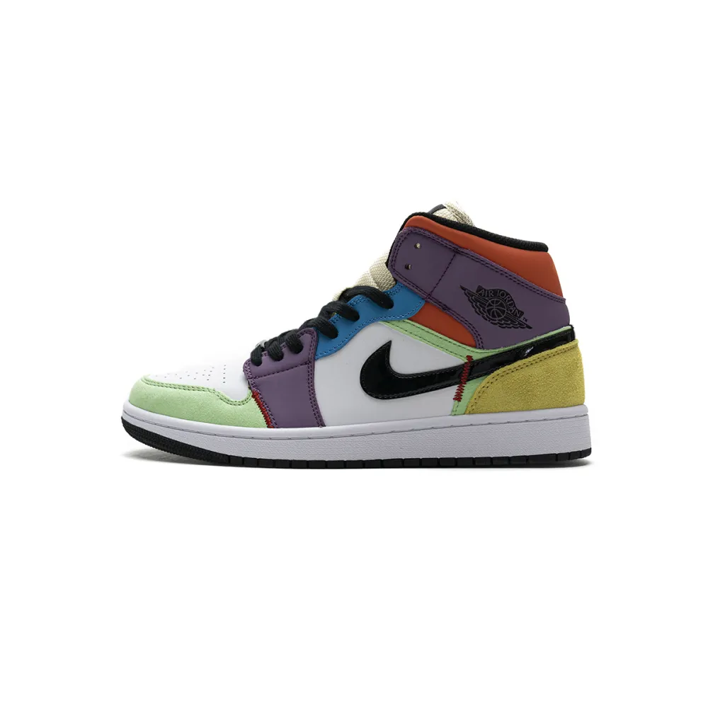 Bstsneaker- Air Jordan 1 Mid SE Multi-Color (W) CW1140-100 