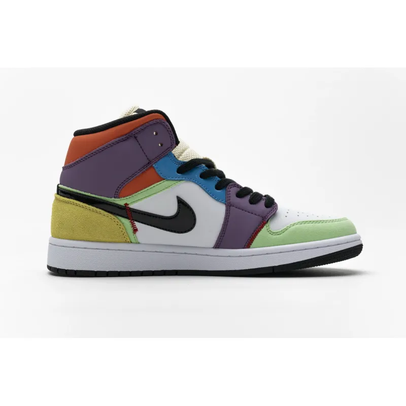 Bstsneaker- Air Jordan 1 Mid SE Multi-Color (W) CW1140-100 