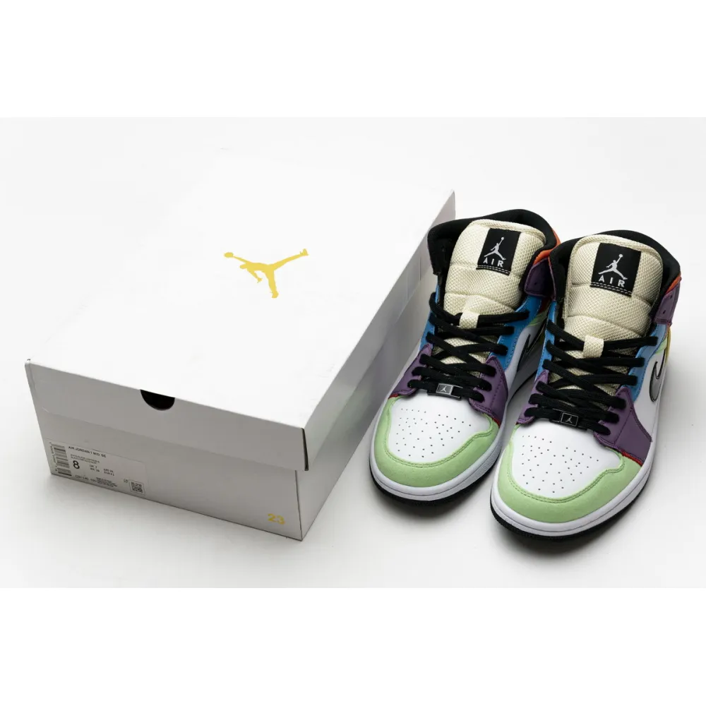 Bstsneaker- Air Jordan 1 Mid SE Multi-Color (W) CW1140-100 
