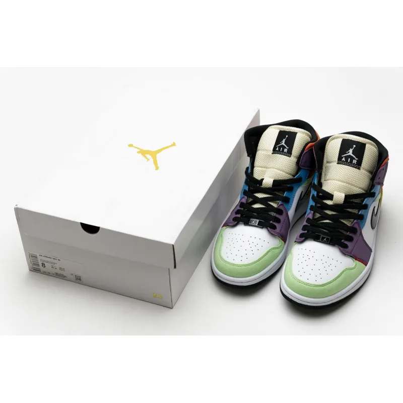 Bstsneaker- Air Jordan 1 Mid SE Multi-Color (W) CW1140-100 