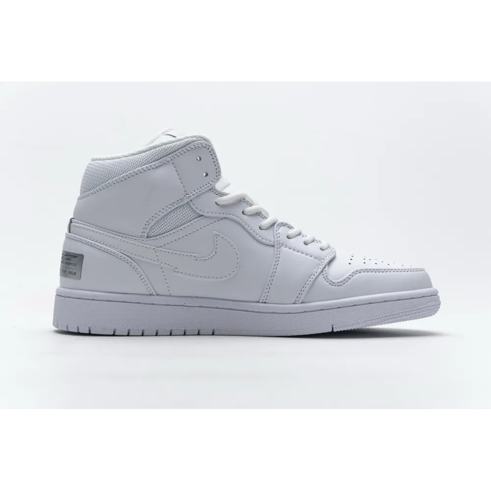 Bstsneaker- Air Jordan 1 Mid SE Nike Swoosh On Tour (2020) CW7589-100 