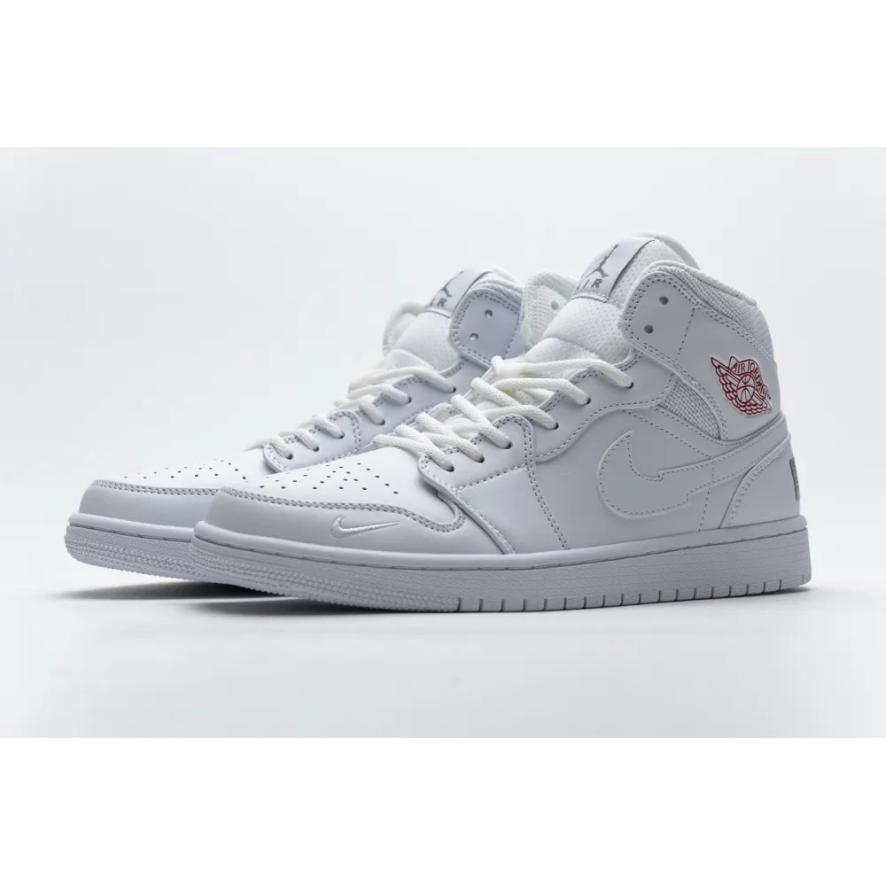 Bstsneaker- Air Jordan 1 Mid SE Nike Swoosh On Tour (2020) CW7589-100 