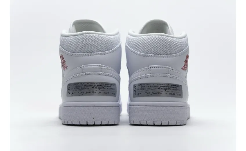 Bstsneaker- Air Jordan 1 Mid SE Nike Swoosh On Tour (2020) CW7589-100 