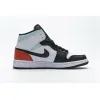 Bstsneaker- Air Jordan 1 Mid SE White Black Red Spruce (GS) BQ6931-100 