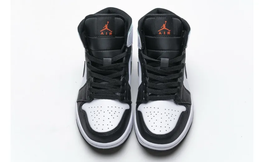 Bstsneaker- Air Jordan 1 Mid SE White Black Red Spruce (GS) BQ6931-100 