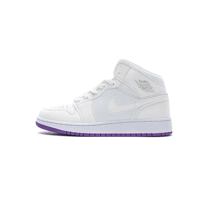 Bstsneaker- Air Jordan 1 Mid SE White Fuchsia Blast 555112-100 