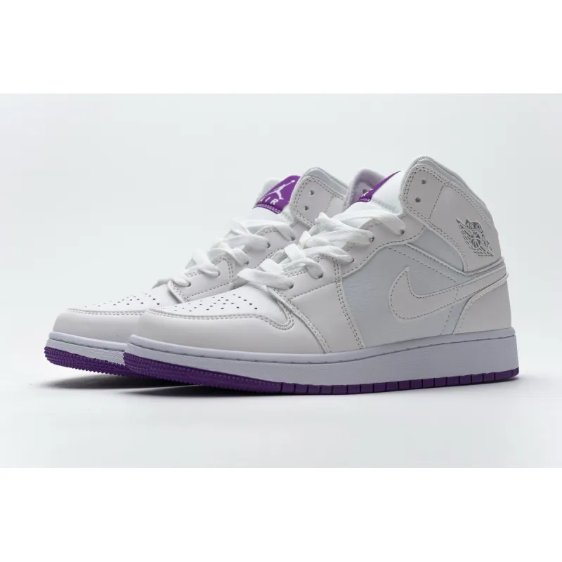 Bstsneaker- Air Jordan 1 Mid SE White Fuchsia Blast 555112-100 