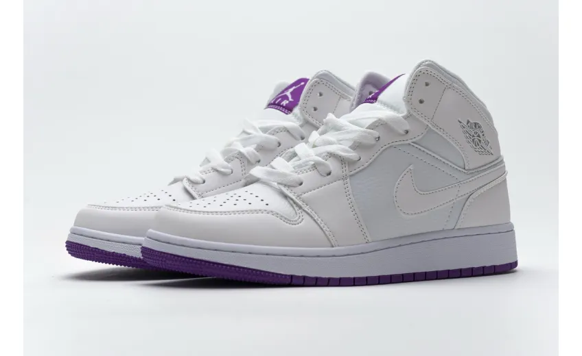 Bstsneaker- Air Jordan 1 Mid SE White Fuchsia Blast 555112-100 