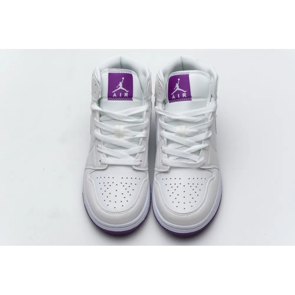Bstsneaker- Air Jordan 1 Mid SE White Fuchsia Blast 555112-100 