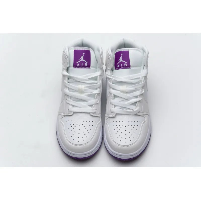 Bstsneaker- Air Jordan 1 Mid SE White Fuchsia Blast 555112-100 