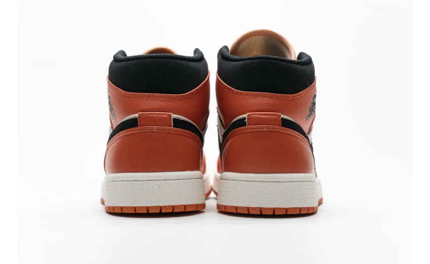 Bstsneaker- Air Jordan 1 Mid Team Orange Black 852542-800 