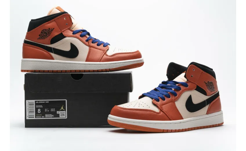 Bstsneaker- Air Jordan 1 Mid Team Orange Black 852542-800 