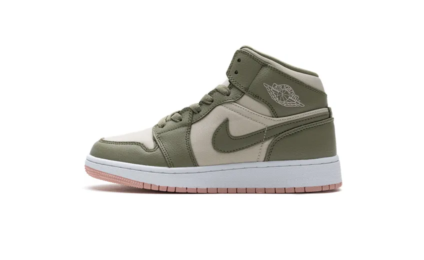 Bstsneaker- Air Jordan 1 Mid Trooper Bleached Coral (GS) 555112-225 
