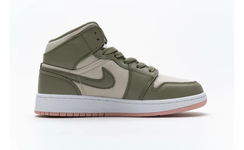 Bstsneaker- Air Jordan 1 Mid Trooper Bleached Coral (GS) 555112-225 