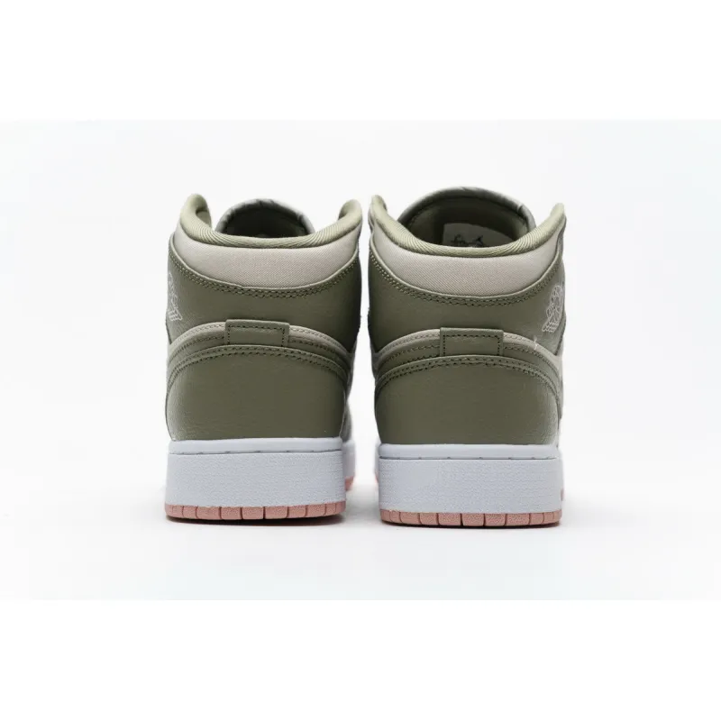 Bstsneaker- Air Jordan 1 Mid Trooper Bleached Coral (GS) 555112-225 