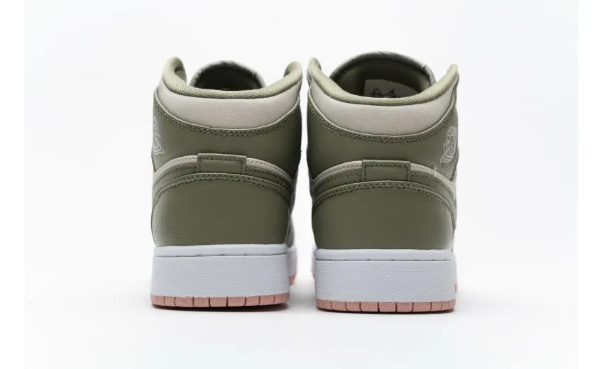 Bstsneaker- Air Jordan 1 Mid Trooper Bleached Coral (GS) 555112-225 