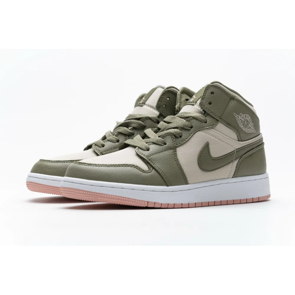 Bstsneaker- Air Jordan 1 Mid Trooper Bleached Coral (GS) 555112-225 