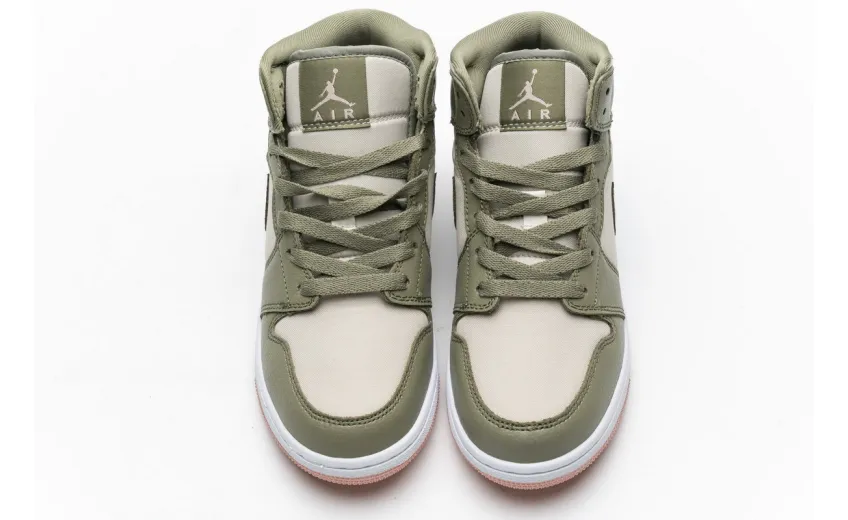Bstsneaker- Air Jordan 1 Mid Trooper Bleached Coral (GS) 555112-225 