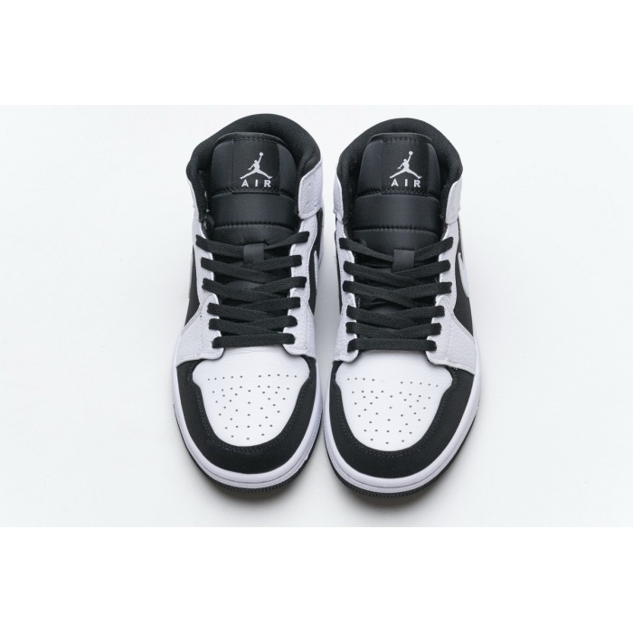  Air Jordan 1 Mid White Black 554724-113 