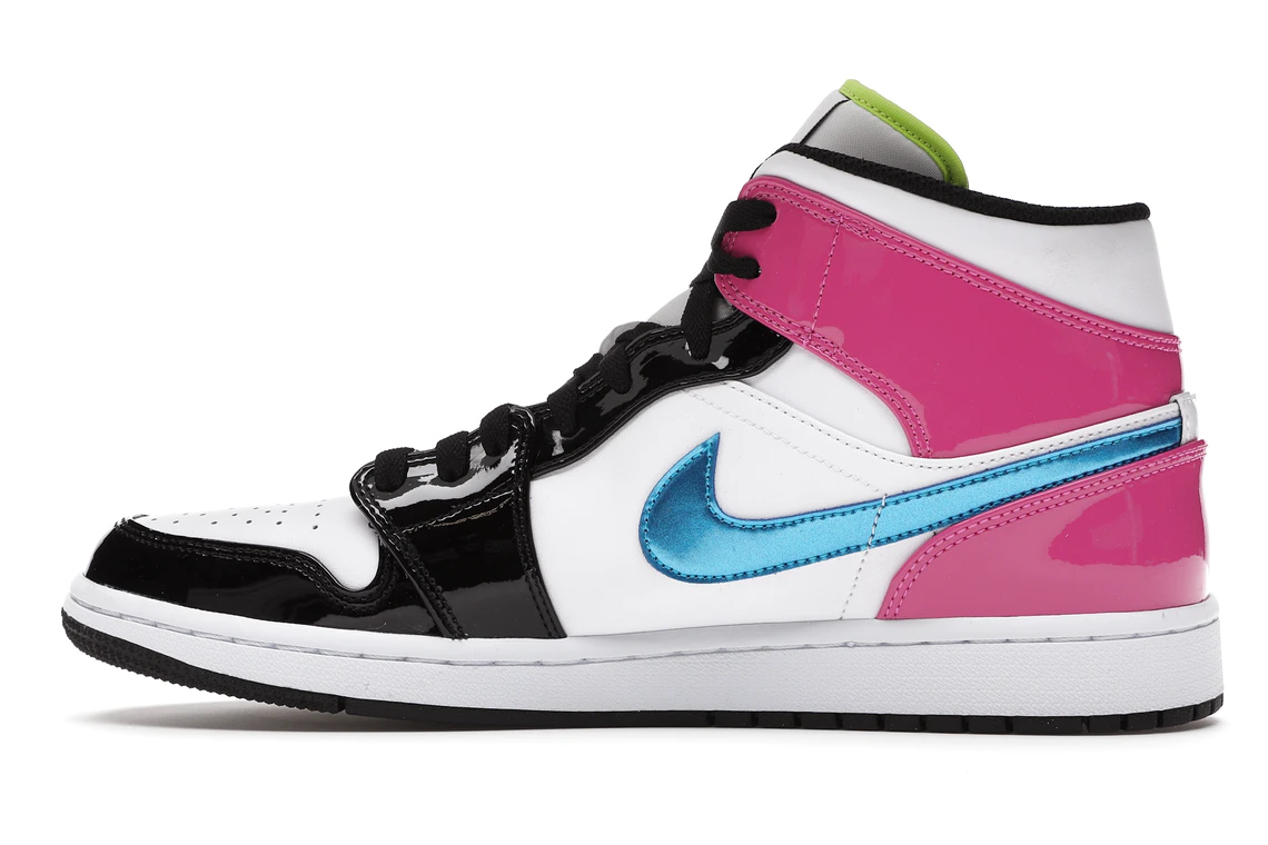 Bstsneaker- Air Jordan 1 Mid White Black Cyber Pink CZ9834-100 