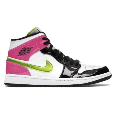 Bstsneaker- Air Jordan 1 Mid White Black Cyber Pink CZ9834-100  02