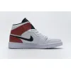 Bstsneaker- Air Jordan 1 Mid White Black Gym Red 554724-116  