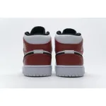 Bstsneaker- Air Jordan 1 Mid White Black Gym Red 554724-116  