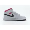 Bstsneaker- Air Jordan 1 Mid White Black Hyper Pink (GS) 555112-106 