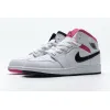 Bstsneaker- Air Jordan 1 Mid White Black Hyper Pink (GS) 555112-106 
