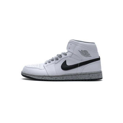 Bstsneaker- Air Jordan 1 Mid White Cement (GS) 554725-115  01