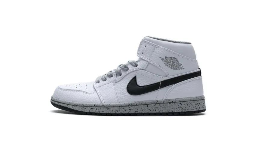 Bstsneaker- Air Jordan 1 Mid White Cement (GS) 554725-115 