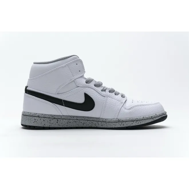 Bstsneaker- Air Jordan 1 Mid White Cement (GS) 554725-115 