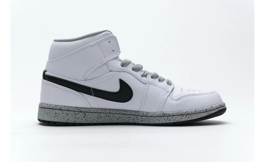 Bstsneaker- Air Jordan 1 Mid White Cement (GS) 554725-115 