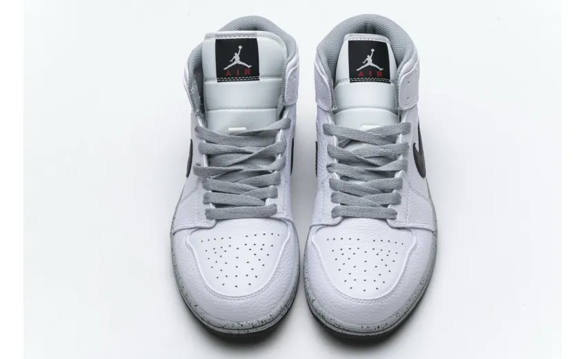 Bstsneaker- Air Jordan 1 Mid White Cement (GS) 554725-115 