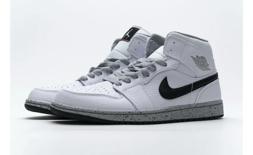 Bstsneaker- Air Jordan 1 Mid White Cement (GS) 554725-115 