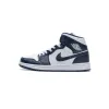 Bstsneaker- Air Jordan 1 Mid White Metallic Gold Obsidian 554724-174 