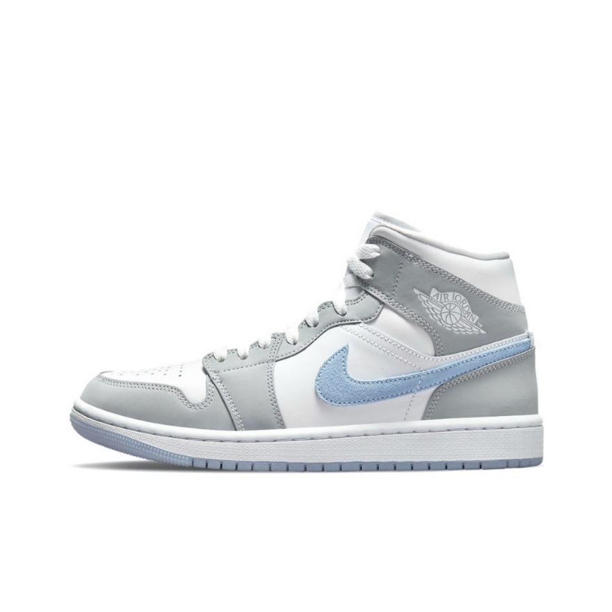 Bstsneaker- Air Jordan 1 Mid Wolf Grey Aluminum BQ6472-105 