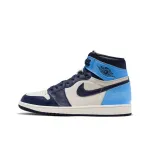  Air Jordan 1 Retro High Obsidian UNC 555088-140 